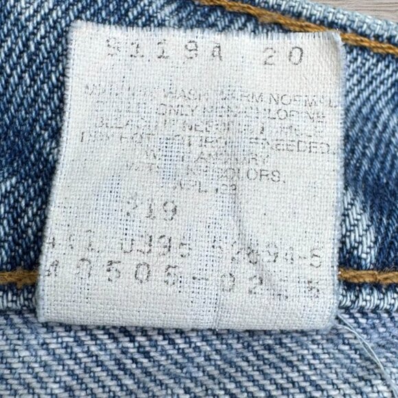 LEVIS 505 Vintage 1996 Orange Tab Light Wash Distressed Denim Jeans Mens 30 x 34 - Picture 3 of 9